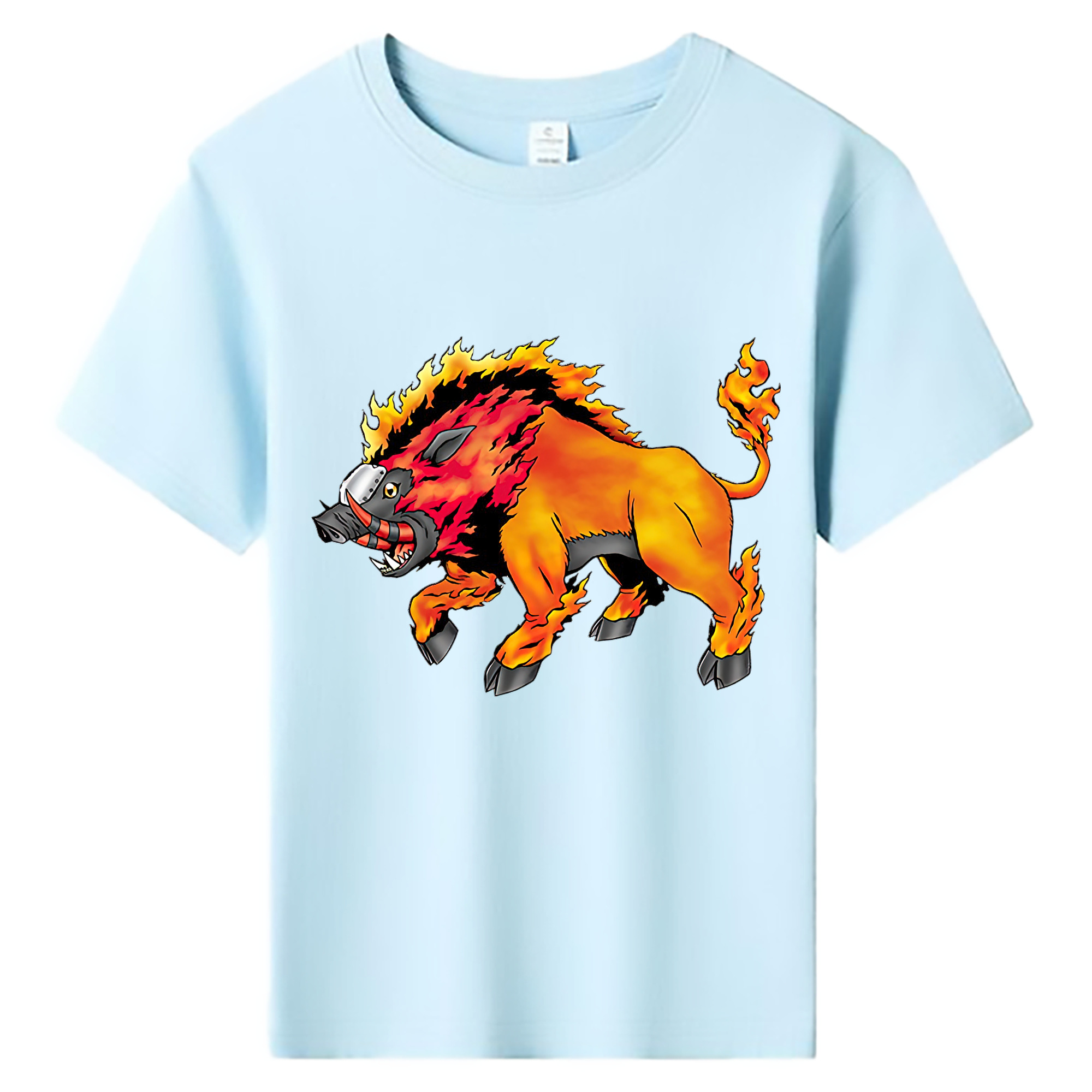 （画像用） Digimon デジタルモンスター/デジモン 綿100％キッズTシャツ（フロントプリント）